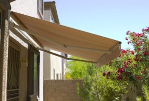 awning outside house